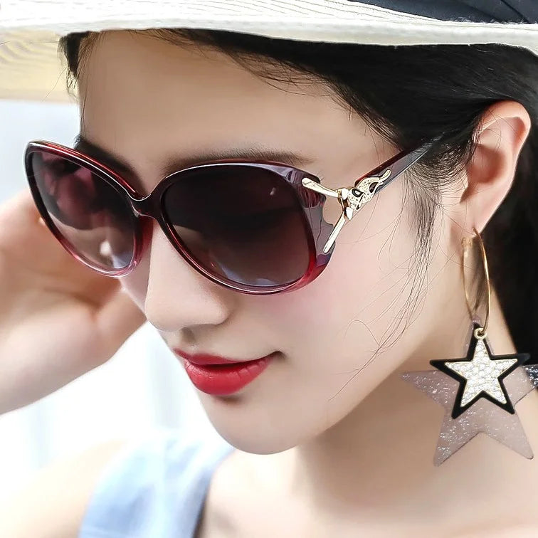 Sunglasses Women's Spring and Summer Fashion Star Models Big Frame Frog Glasses Ladies Sunglasses Sun Eyes