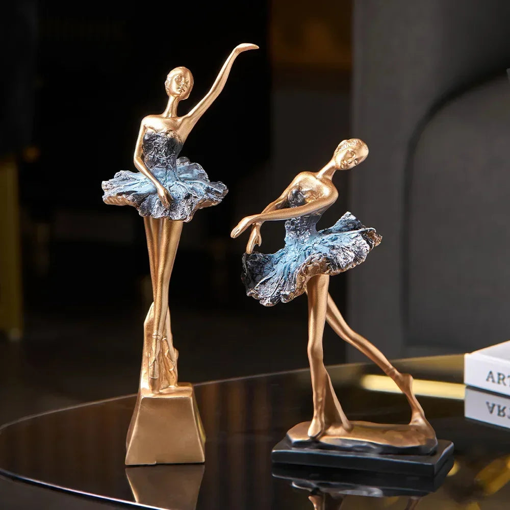 Aesthetic Elegant Ballet Girl Statue Decorative Ornaments Living Room TV Cabinet Decoration Accessories Home Decor Crafts