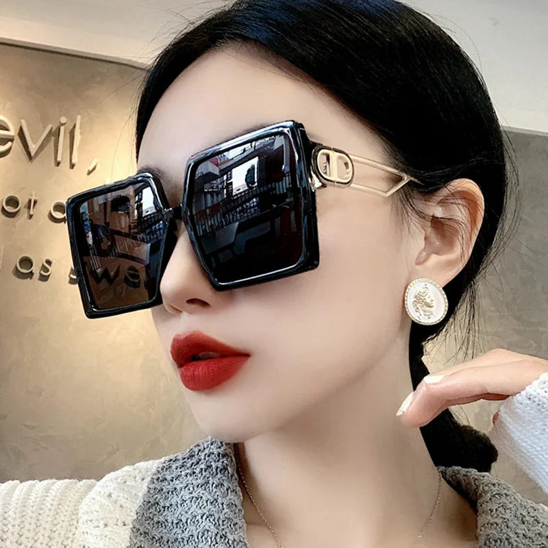 large square frame sunglasse metal square sunglasses men and women fashion casual sunglasses large frame thin for sunglasses men