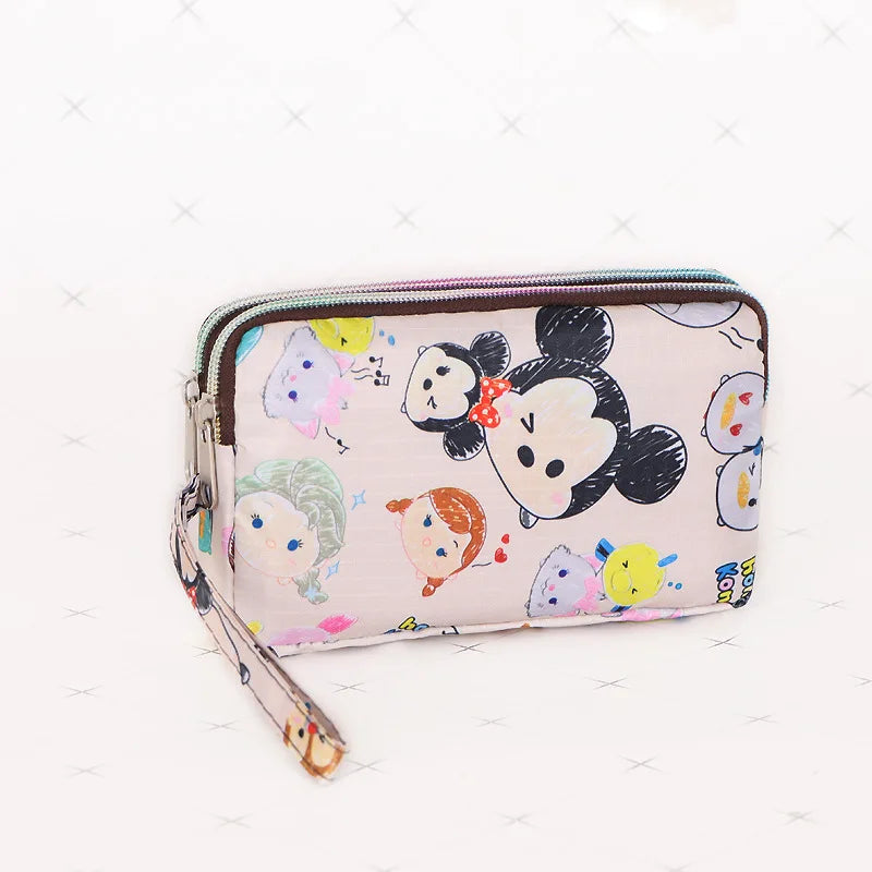 Disney Mickey Cartoon Wallet for Women Luxury Brand Design Long Women's Coin Purse Card Holder Case Clutch Mobile Phone Bag