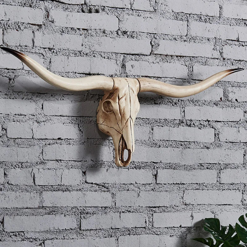 Wall Hanging Decoration 3D Animal Head Cow Head PendantStatue Art Sculpture Suitable For Home Bar Restaurant Decoration