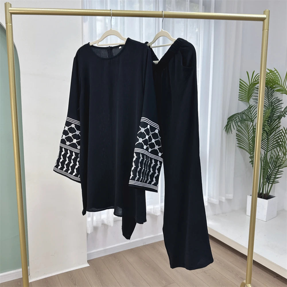 Abaya Set Tops Pants