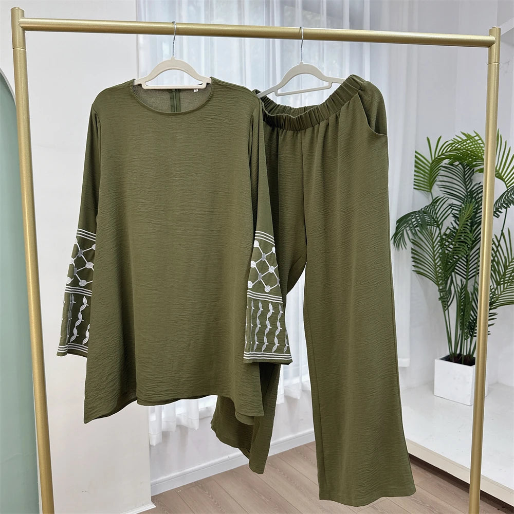 Abaya Set Tops Pants