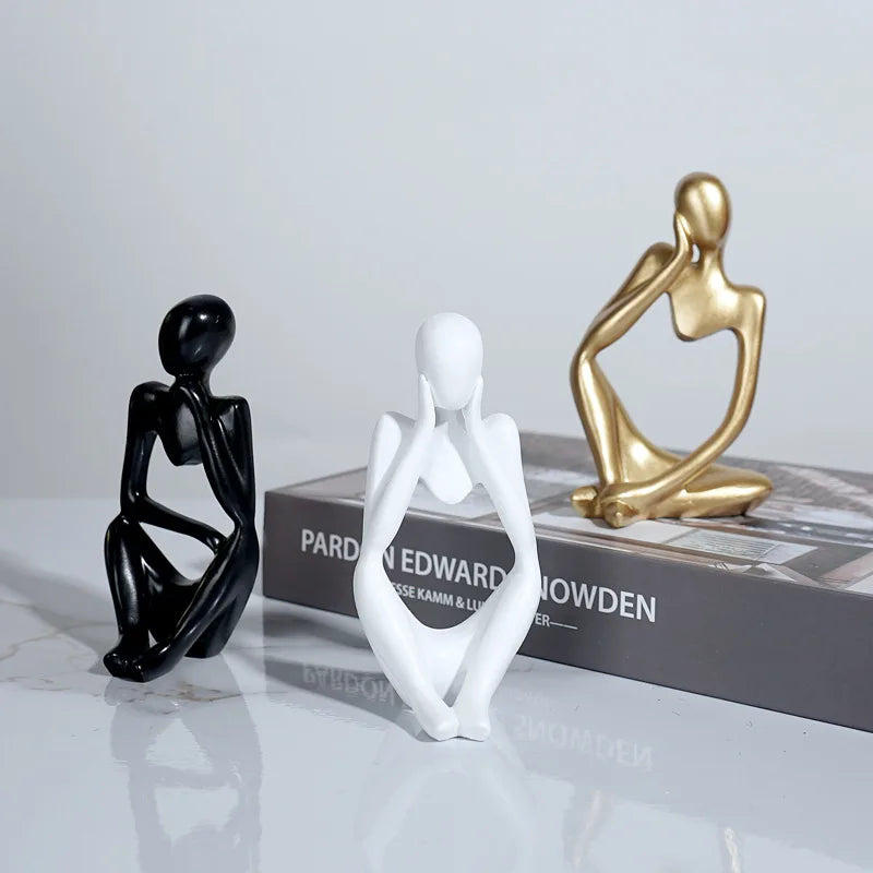 New Nordic Light Luxury Style Abstract Figure Home Decoration Ornaments Mini Shaped Crafts Desktop Decoration Artworks