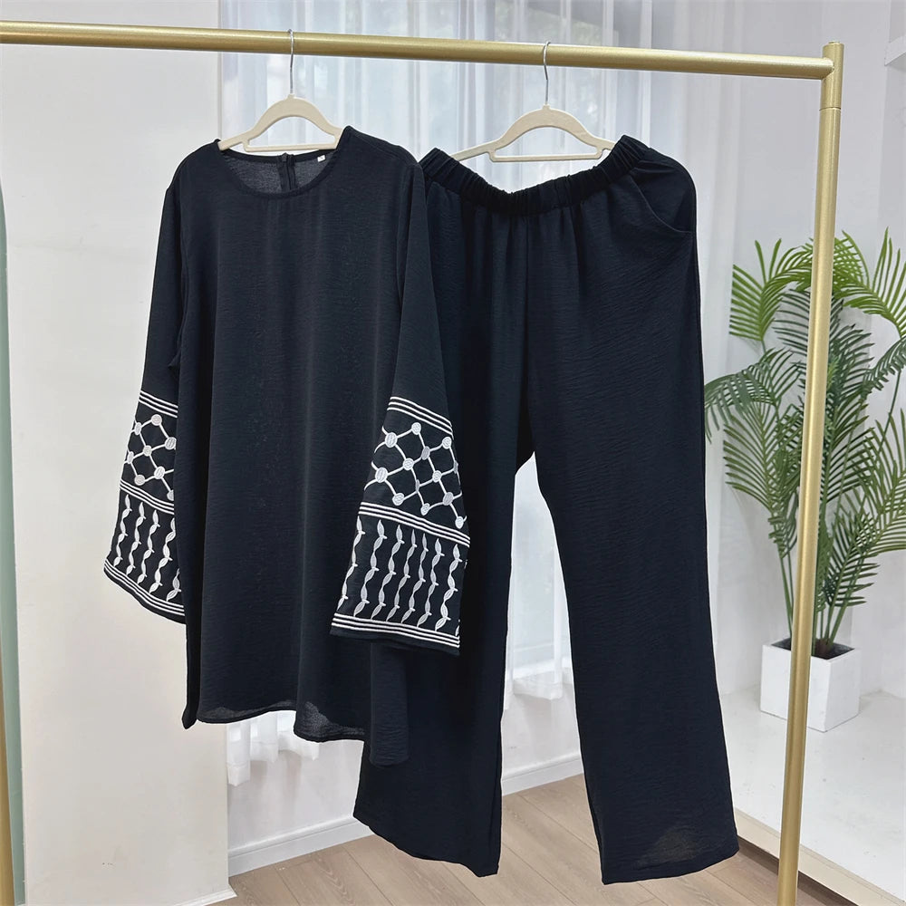 Abaya Set Tops Pants