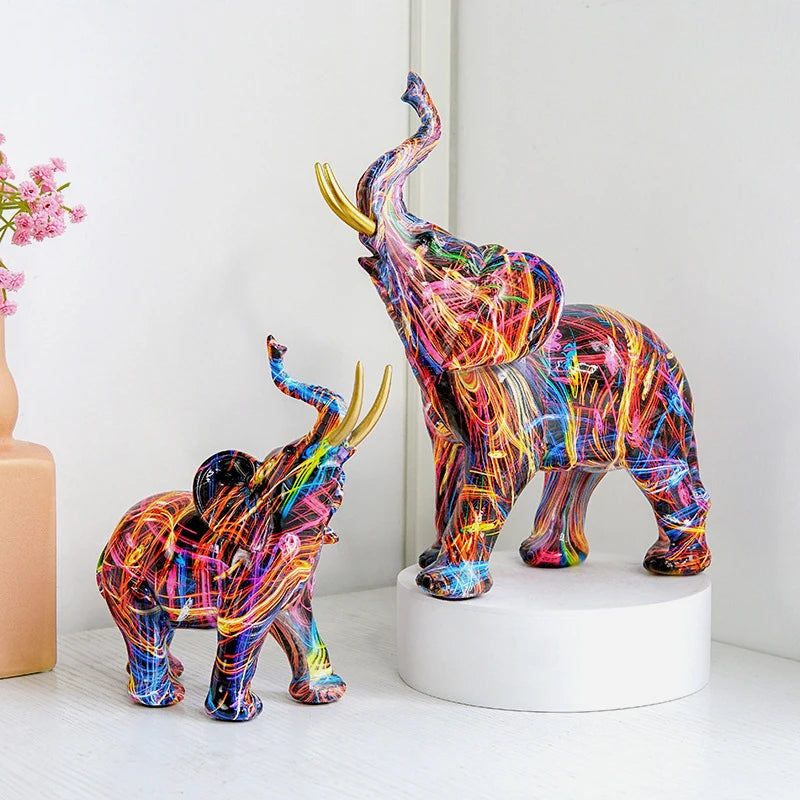 Home Decoration Accessories Resin Elephant Animals Statue Desk Decoration Living Room Decoration Decorative Figurines Home Decor