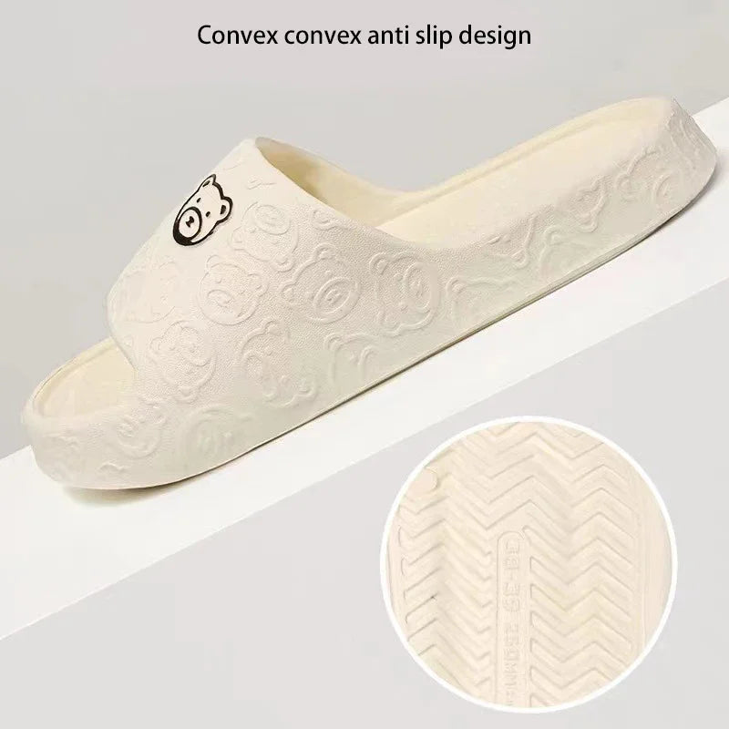 EVA Summer Women Fashion Cute Outdoor Non-Slip Rubber Slippers Indoor Soft Sole Couple Graffiti Sandals