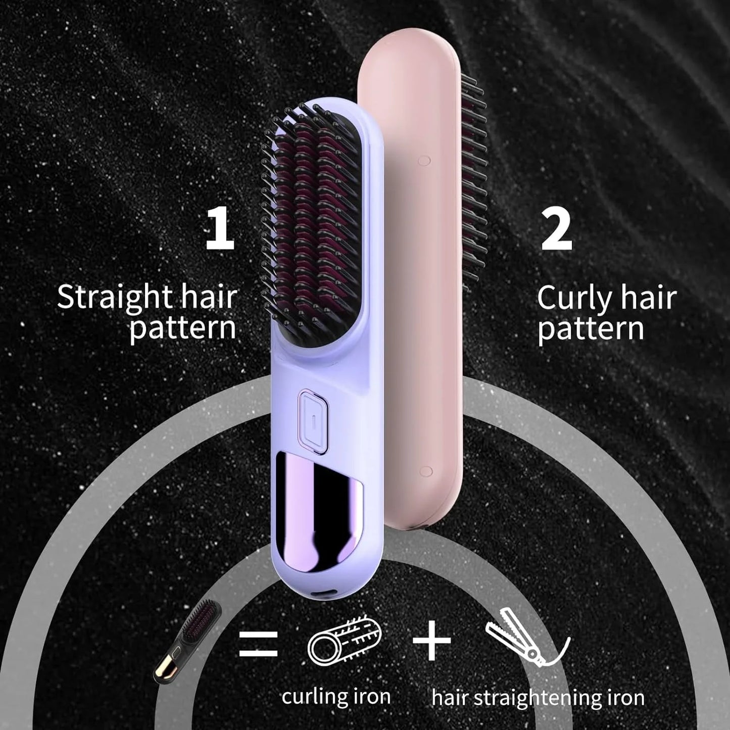 Cordless Straightener Straight Hair Brush