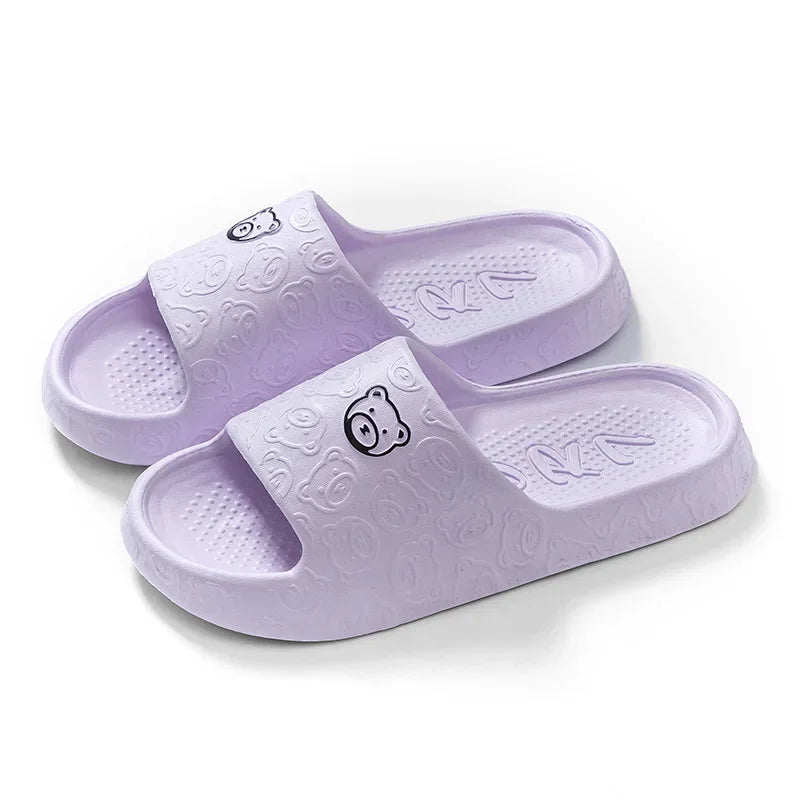 EVA Summer Women Fashion Cute Outdoor Non-Slip Rubber Slippers Indoor Soft Sole Couple Graffiti Sandals