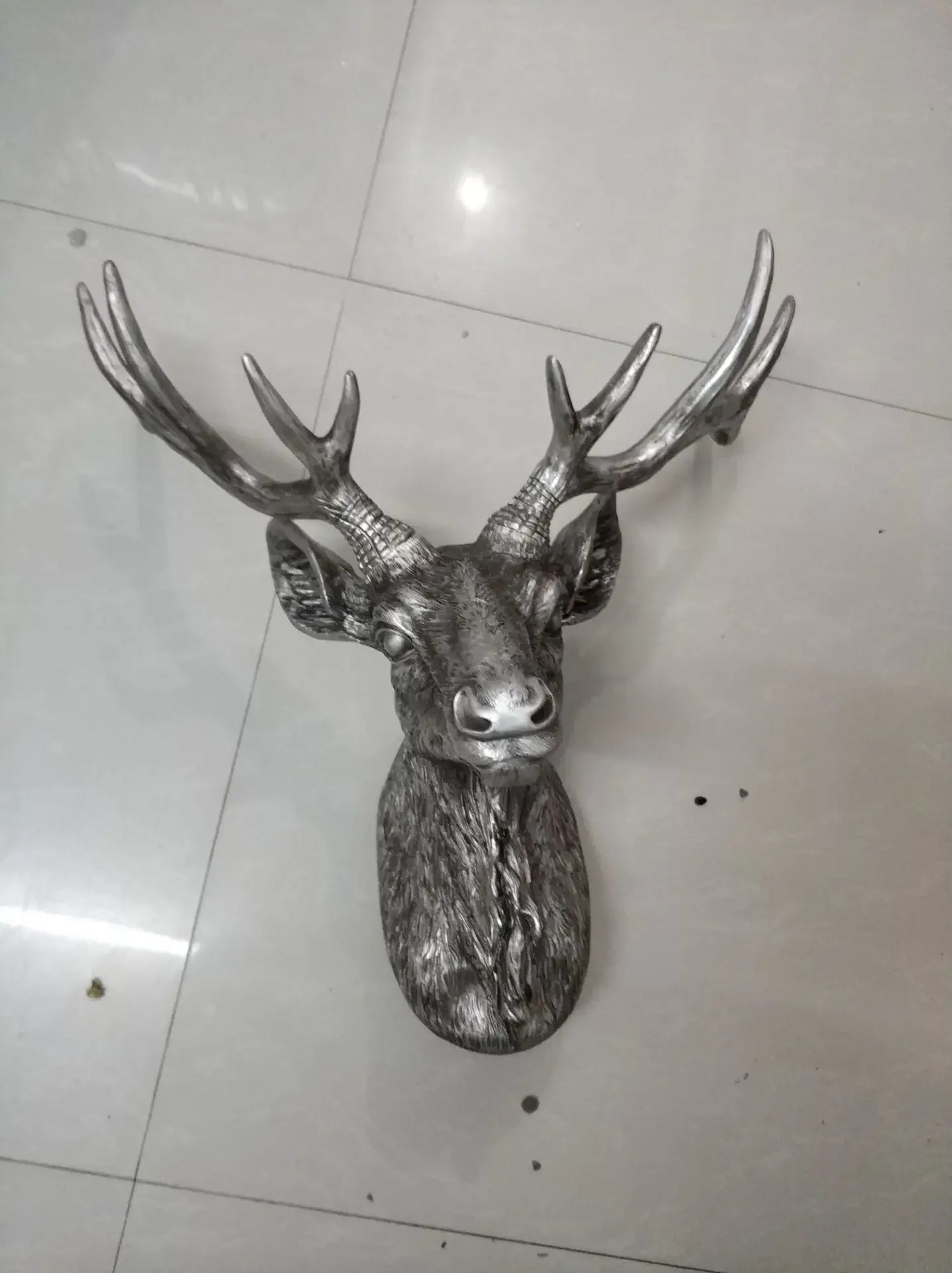 MGT-Deer Head Hanging Wall of the Living Room Decoration, Rhinestone Statue, Sculpture, Home Furnishing