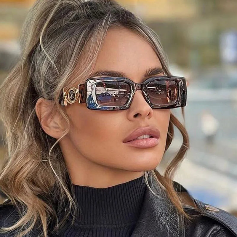 Luxury Brand Small Rectangle Sunglasses Women's New Fashion