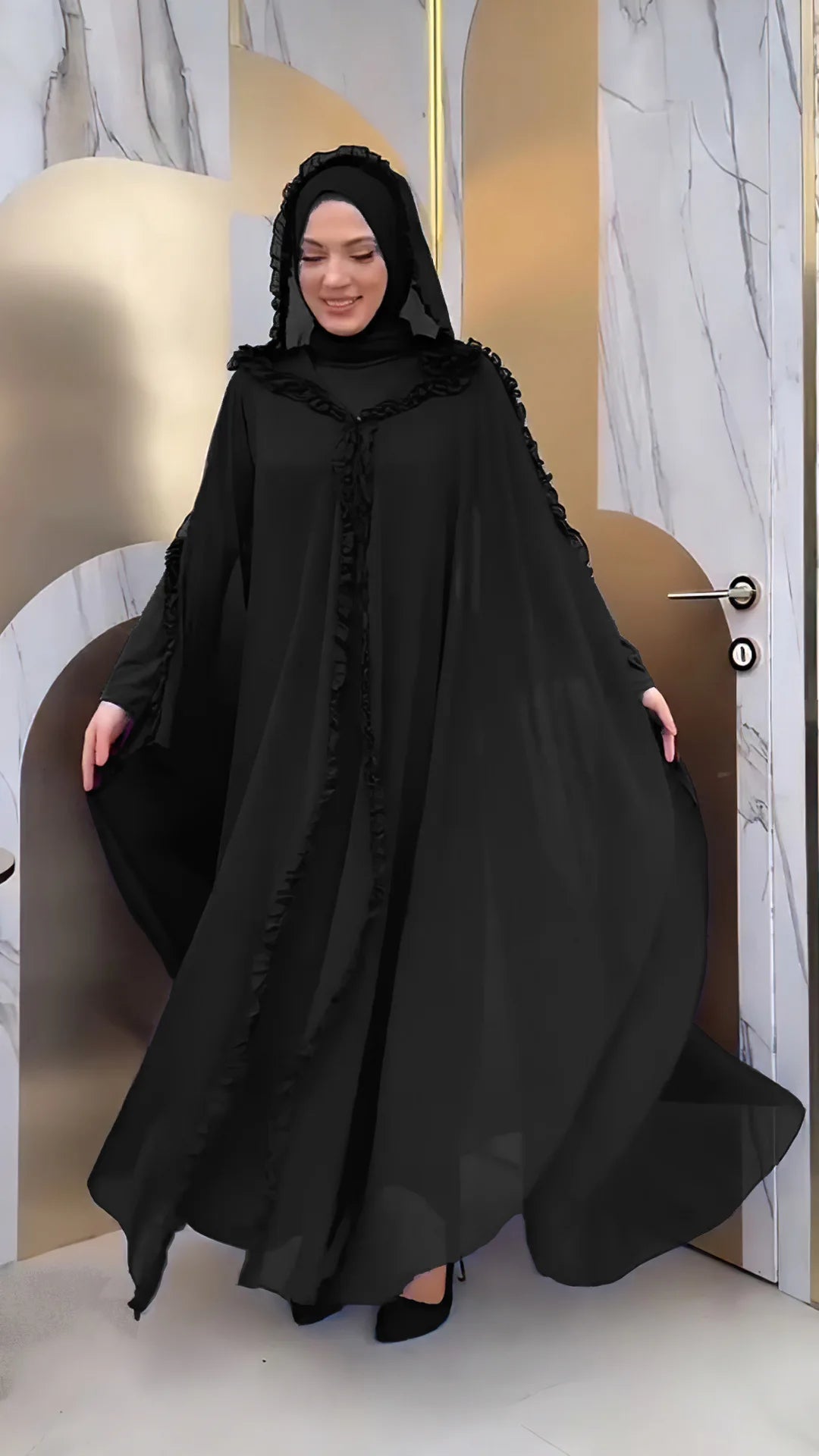 2024 Abayas for Women Dubai Luxury Chiffon Boubou Muslim Fashion Hooded Dress Caftan African Wedding Party Occasions Long Abaya