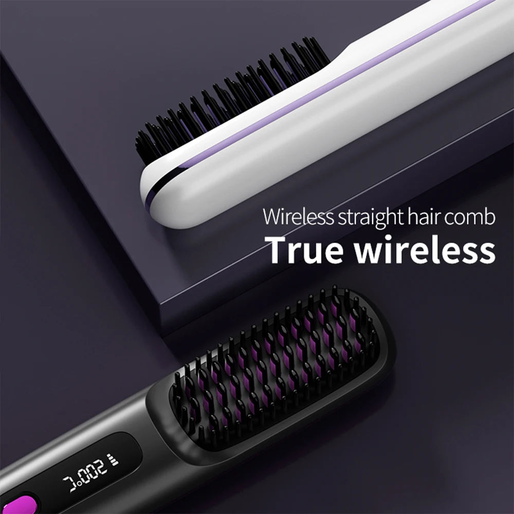 Wireless portable hair straightener