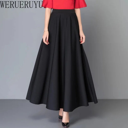 Womens High Waist Long Skirt Fashion Vintage