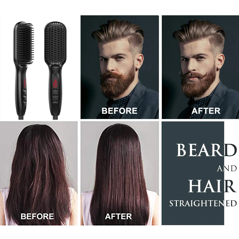 Beard Straightening Comb For Men Hair Styling Straighten Brush