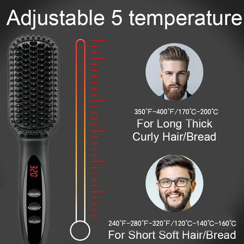 Beard Straightening Comb For Men Hair Styling Straighten Brush