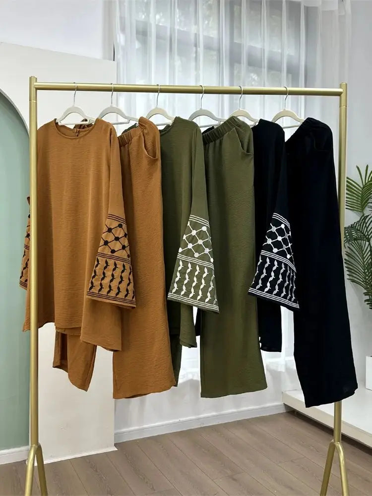 Abaya Set Tops Pants